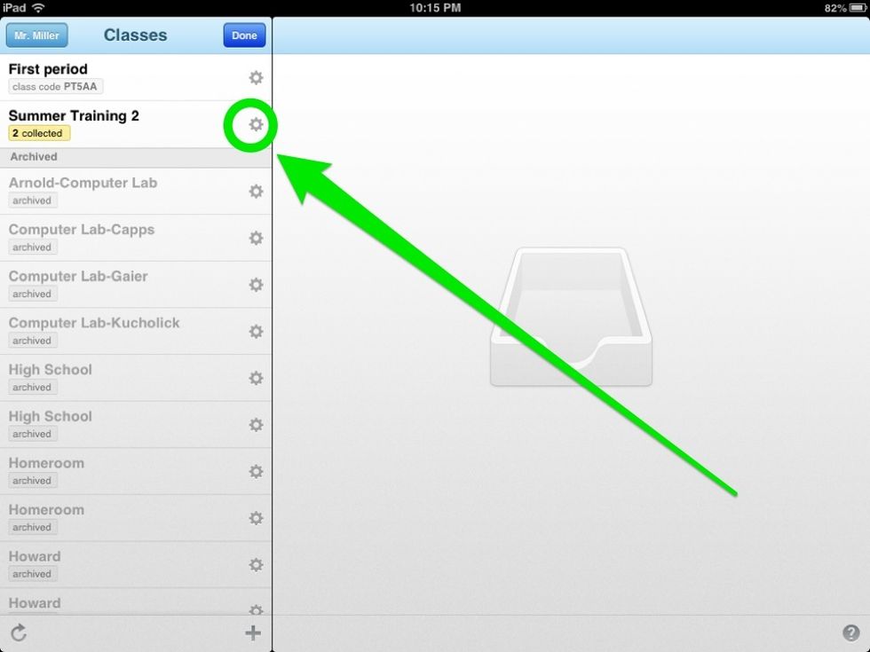 Tap the Settings button.