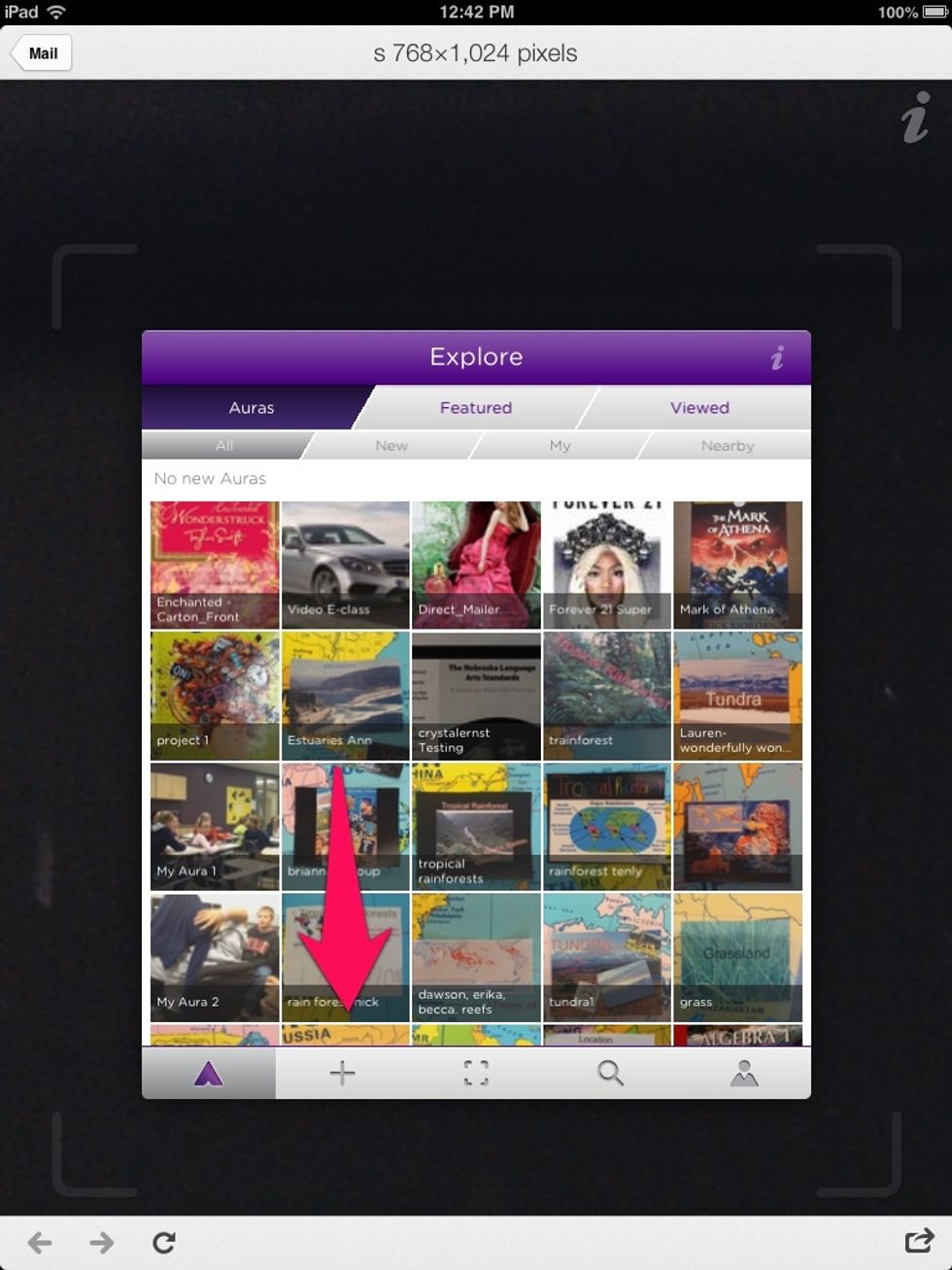 Tap the + sign to add an aura.