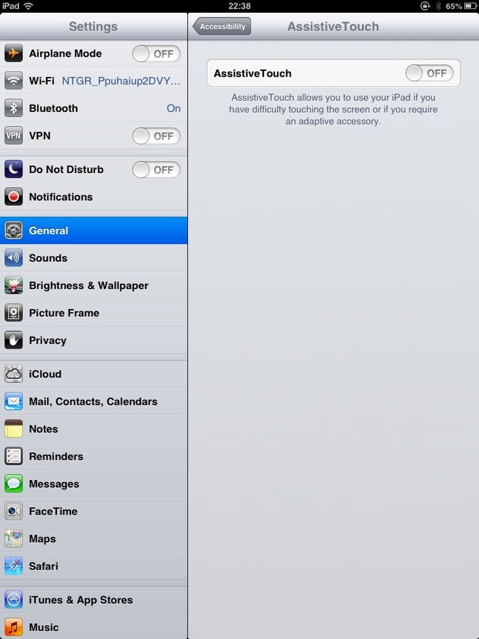 Tap the slider for AssistiveTouch and turn it to "ON"