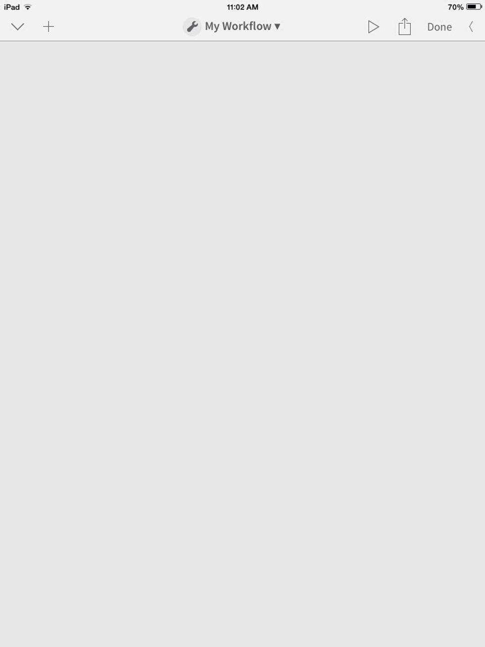 Tap the title of the workflow to change the name of the workflow.