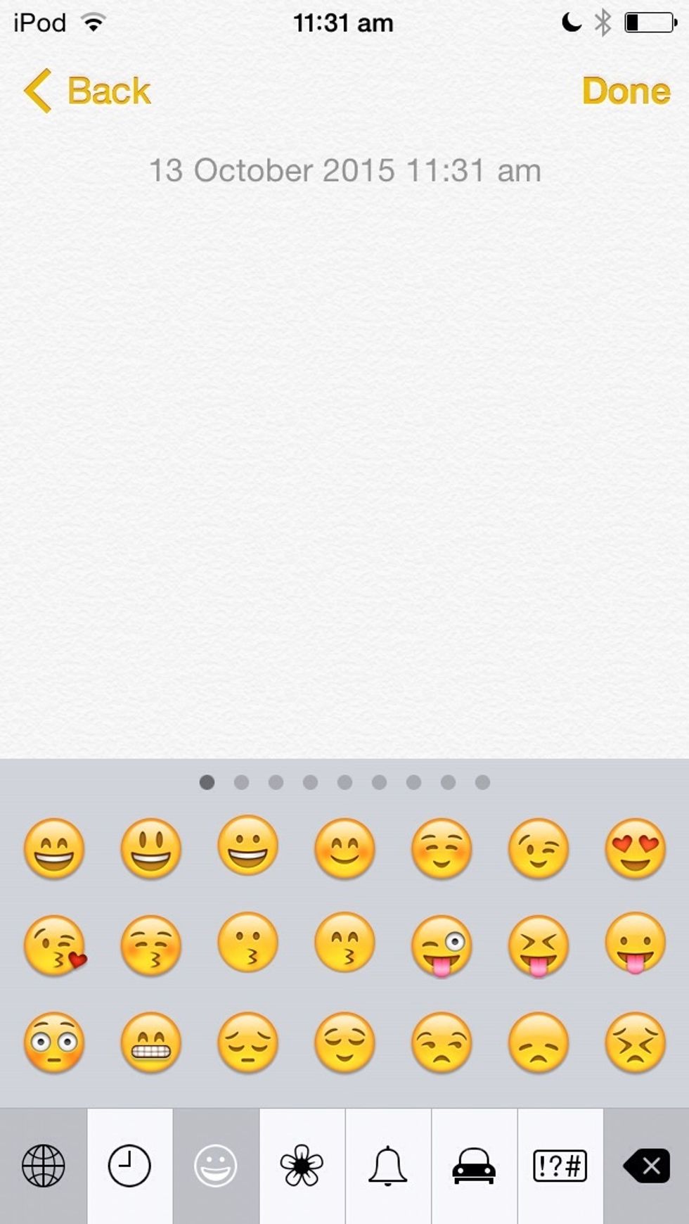 Tap the world symbol and you should go to the emoji keyboard