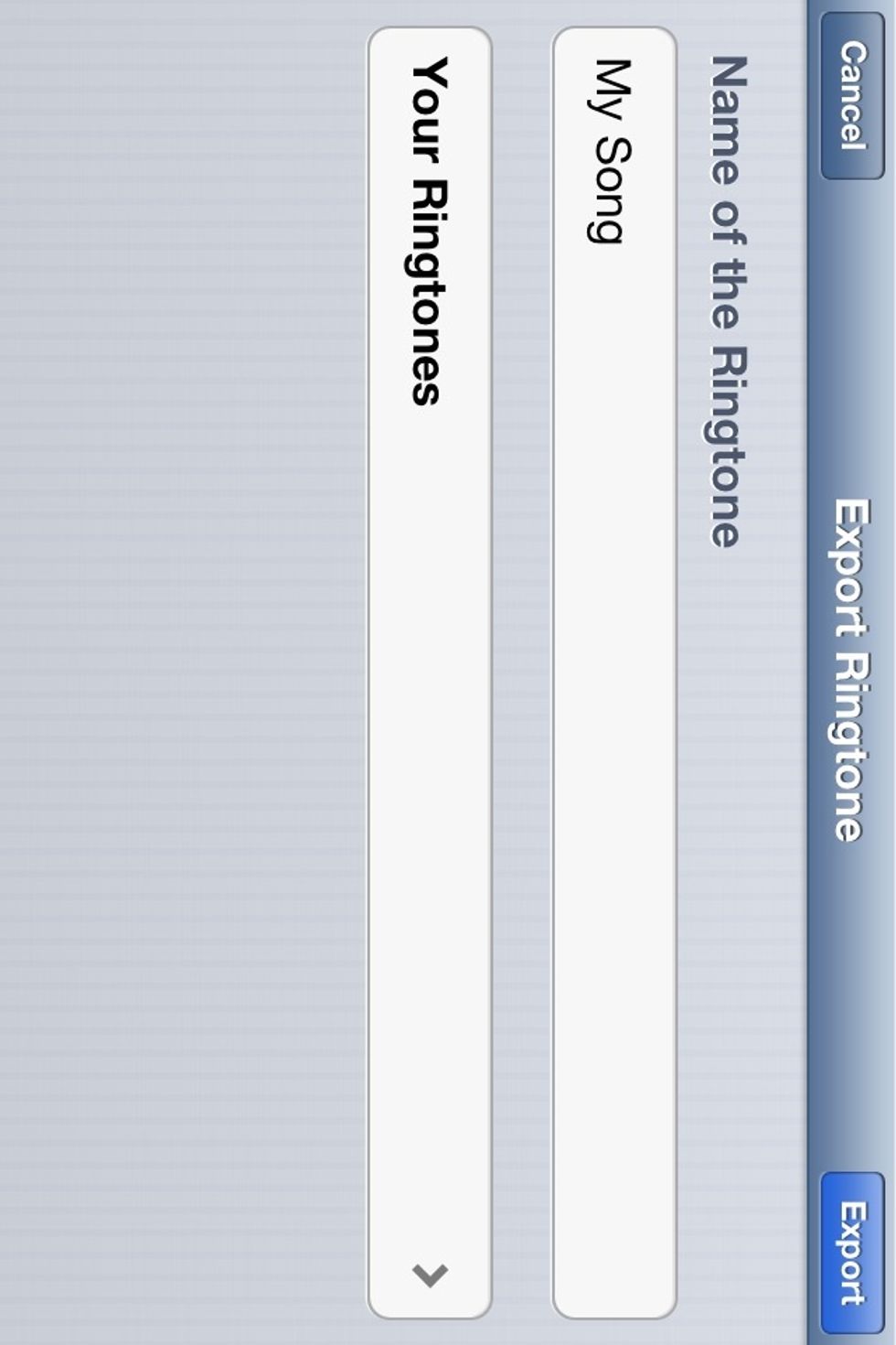 Tap YOUR RINGTONES...