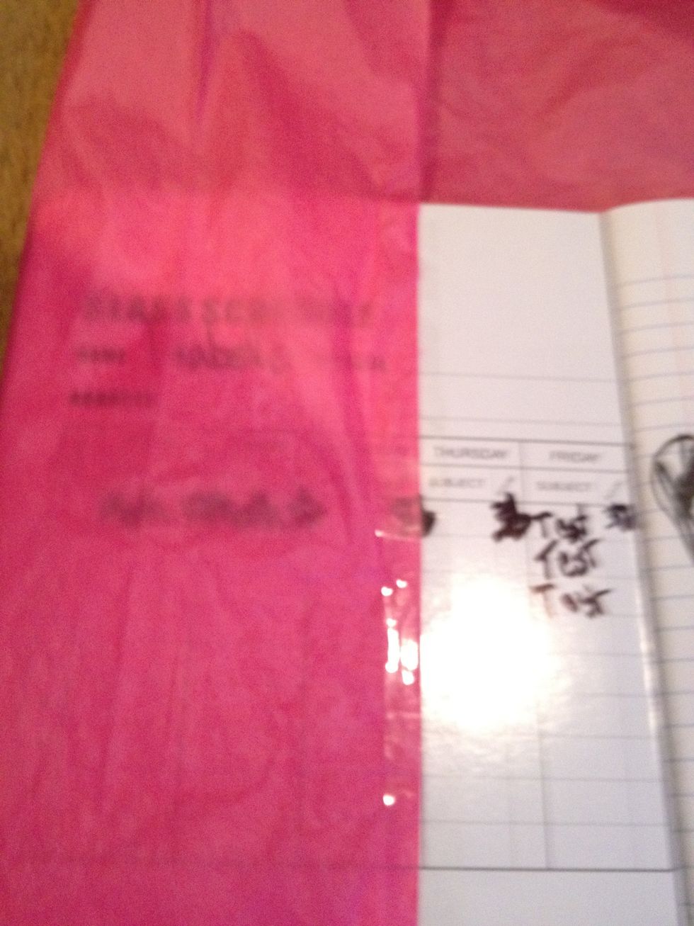 Tape,and repeat on the back cover.