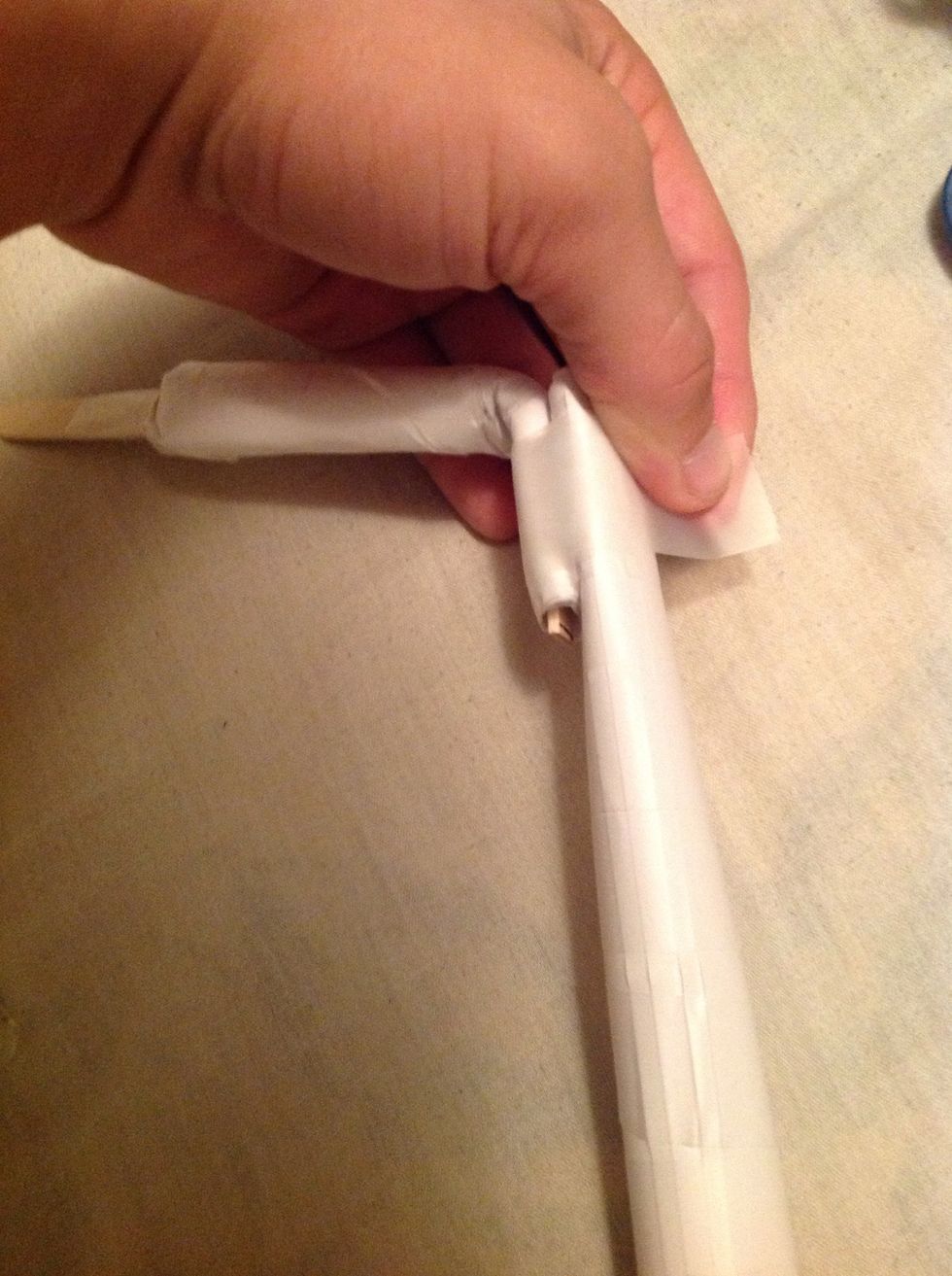 Tape it around the main body because you don't want it to move.