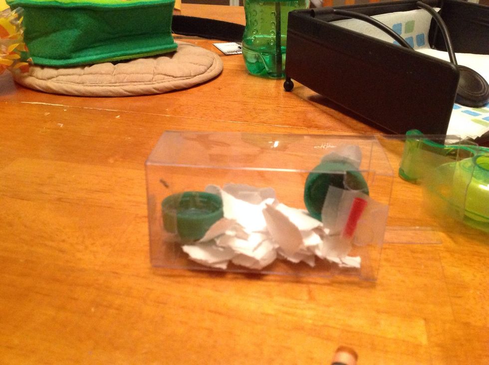 Tape straw in as a water bottle