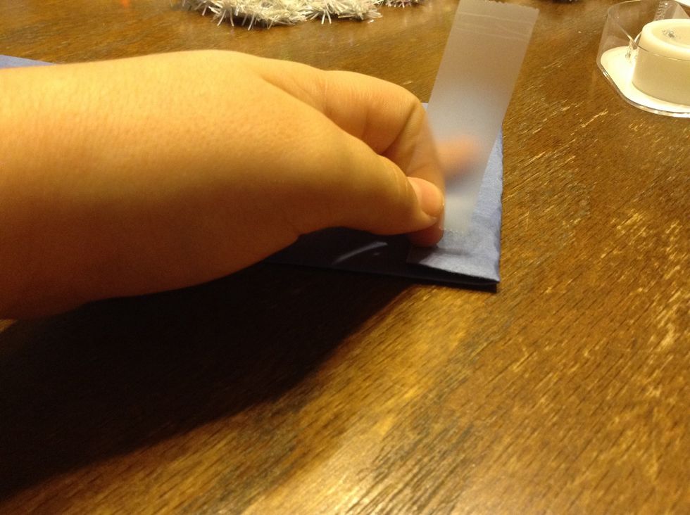 Tape the fold so nothing will fall out