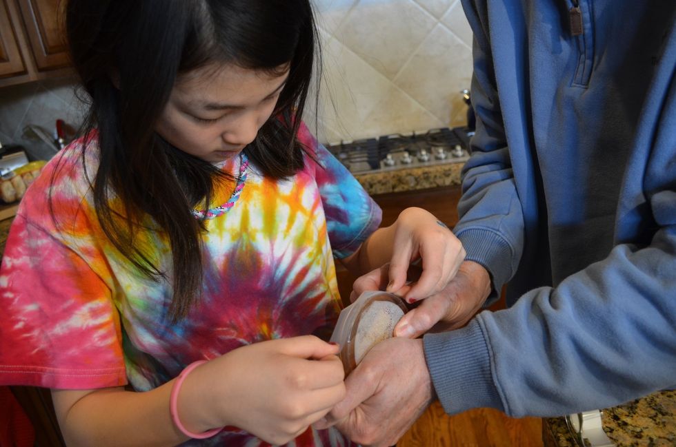 Tape the lids onto the Petri dishes. Be sure to store the dishes lid-side up.