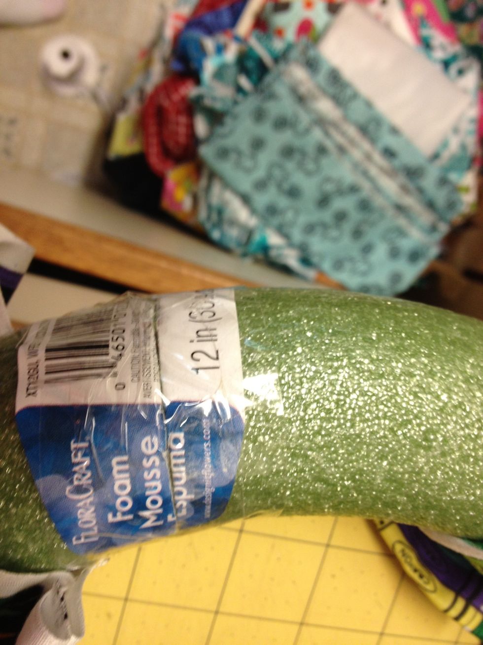Tape the styrofoam wreath together