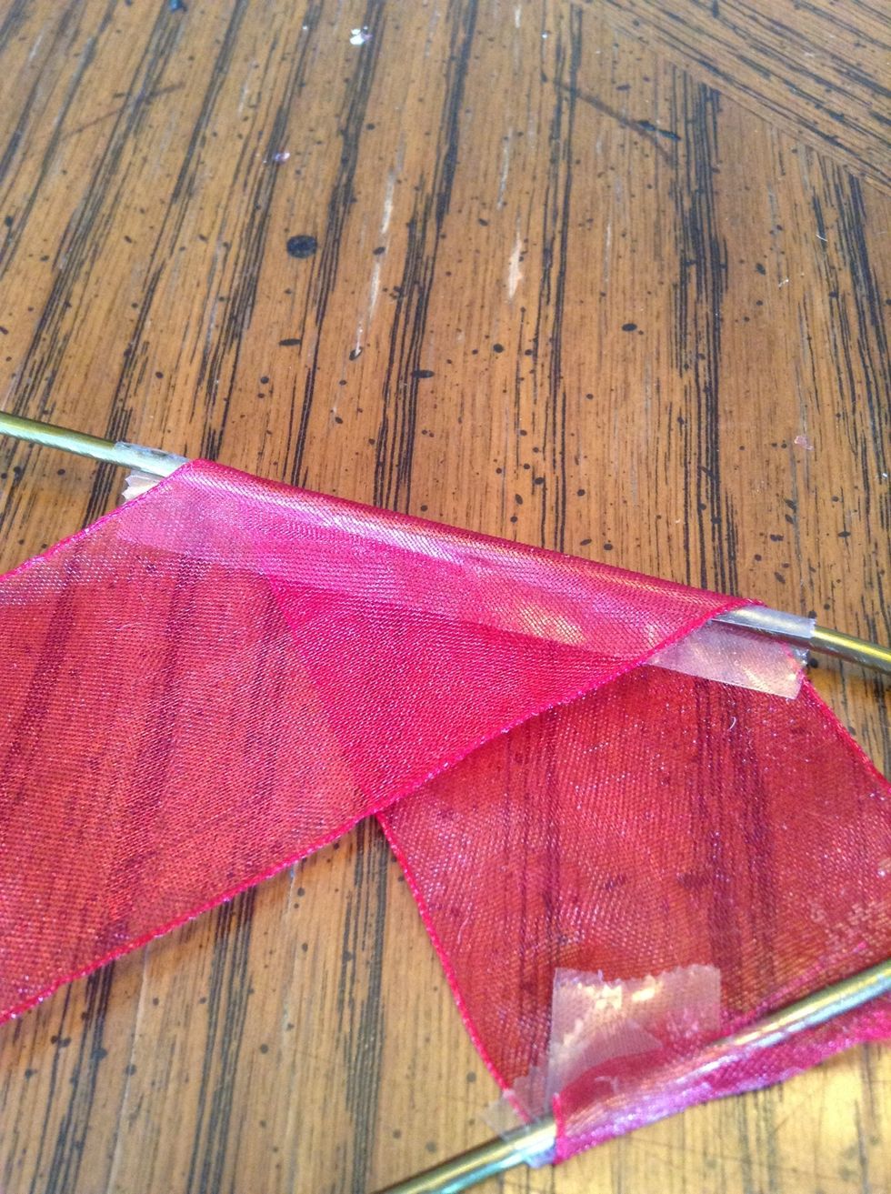 Tape was easier for me to use, but you may use glue for a more refined look.