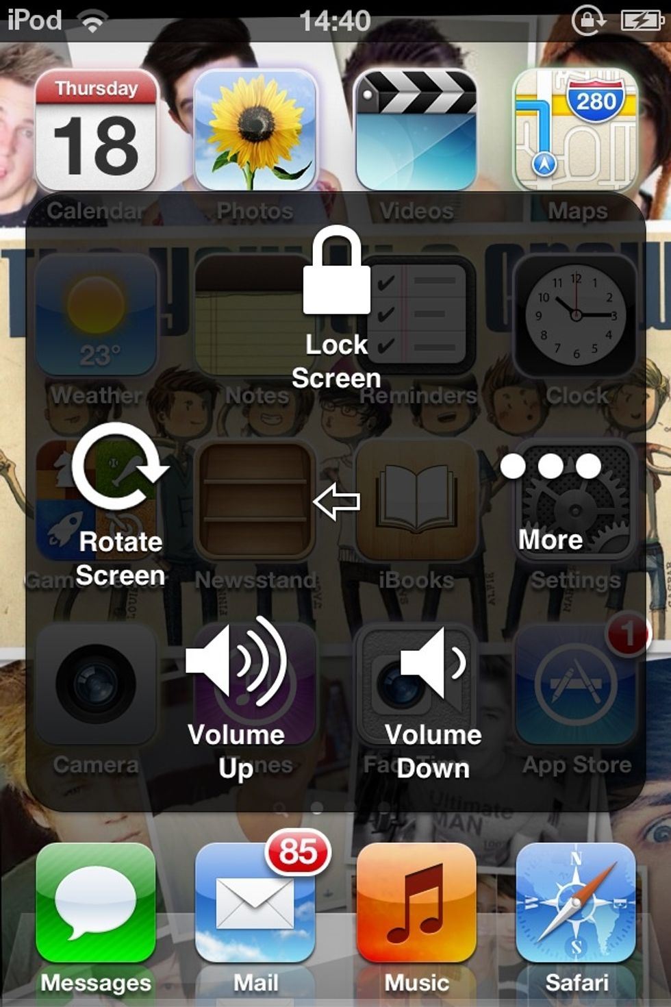 Tapping on it should bring up this. Here you can go to home screen, lock your screen and change the volume.
