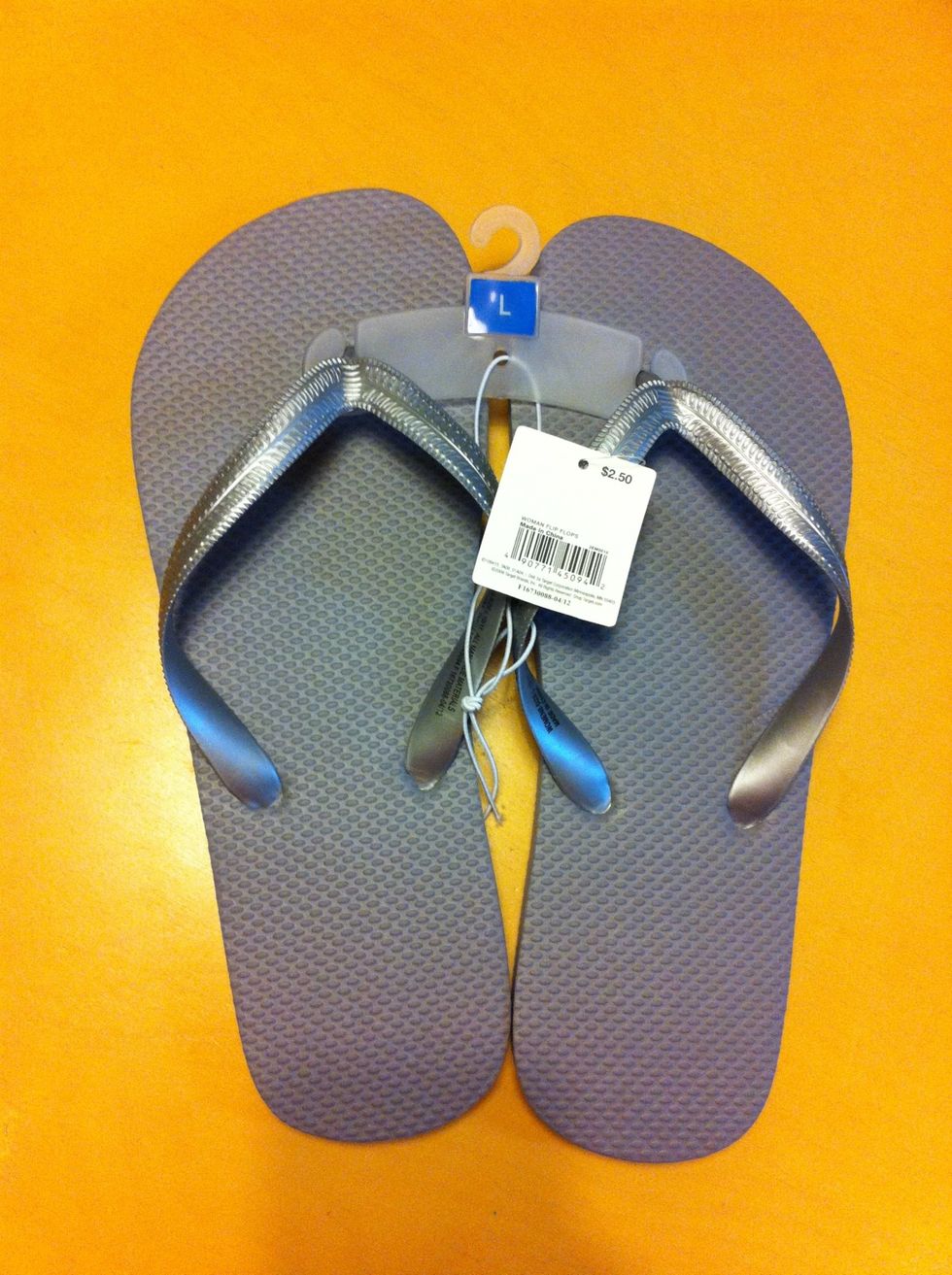 Target sells a pair of flip flops for $2.50.
