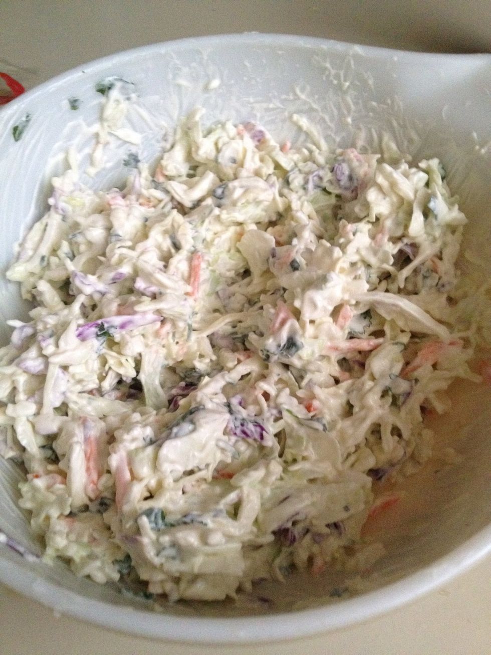 Taste and adjust with more salt and sugar until it's to your liking. Cover and place in refrigerator for at least 1 hour.