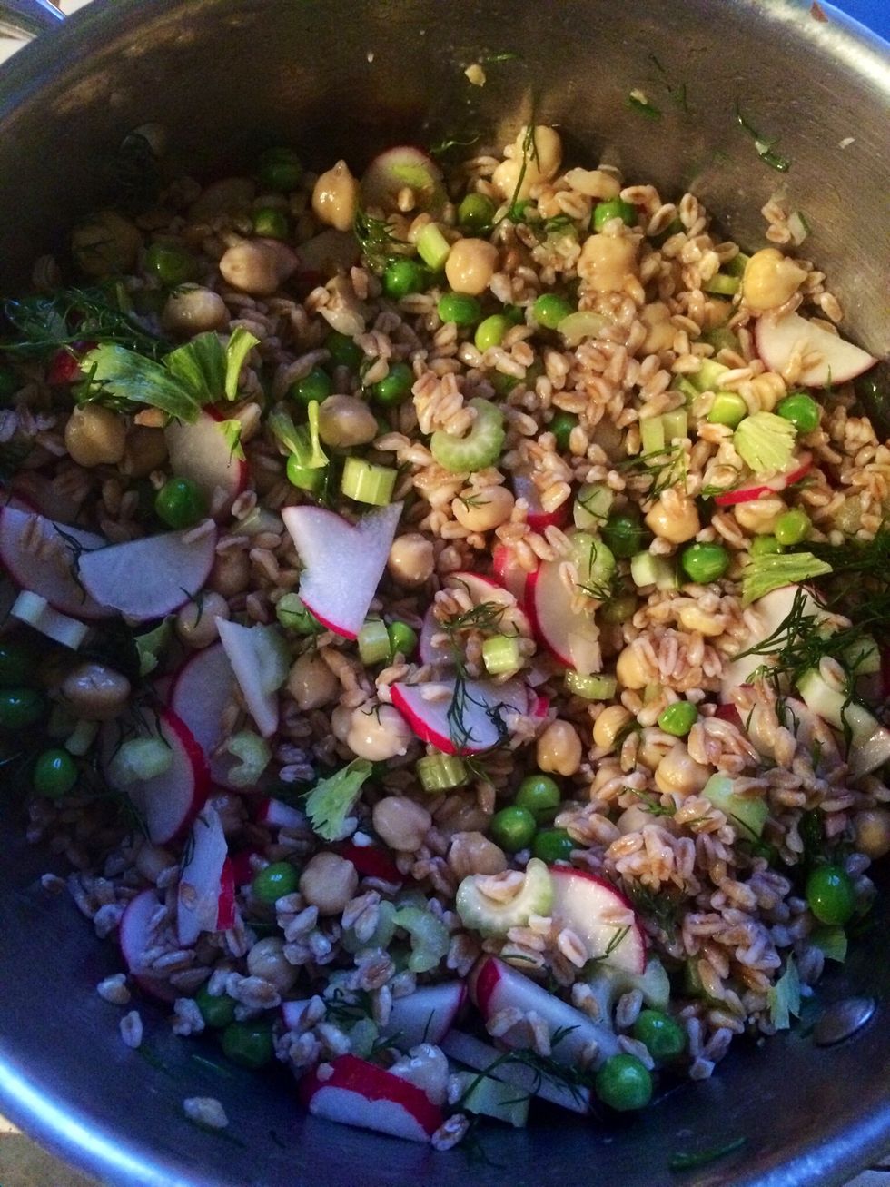 Taste test and add salt and pepper to taste.