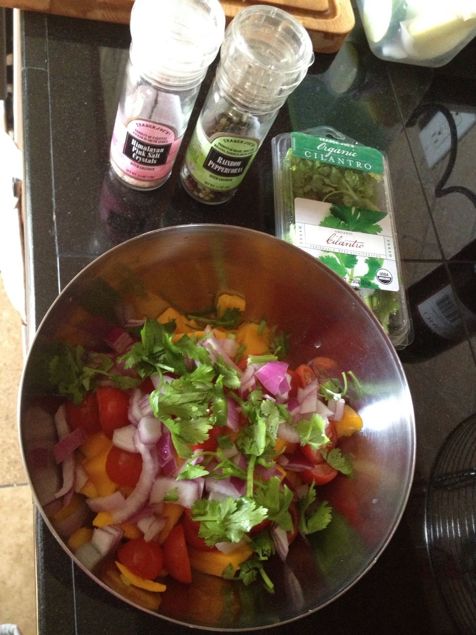 Taste the dressing and season with salt and pepper.