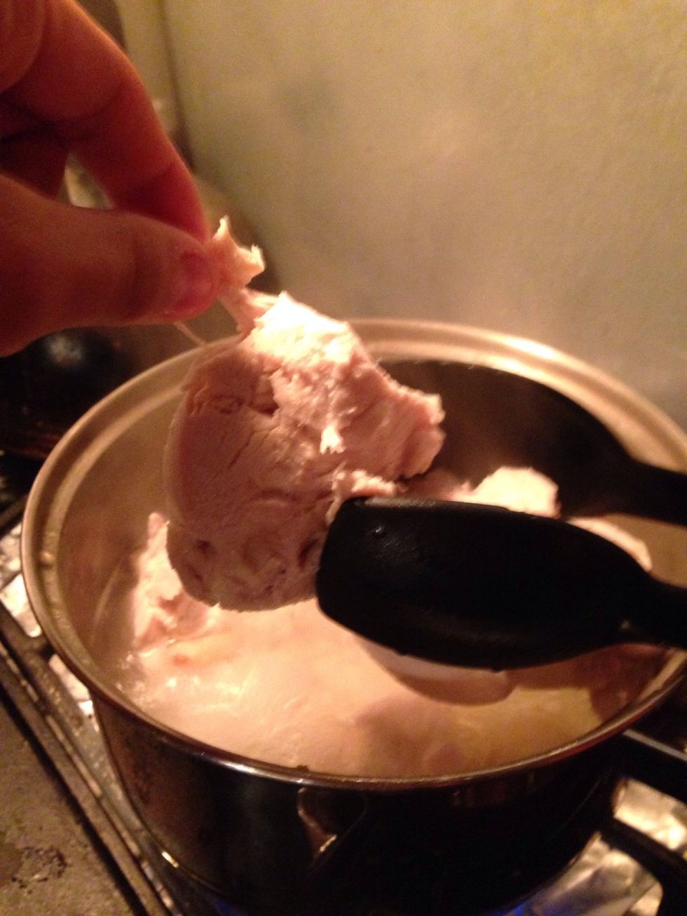 Tear a piece to see if it's ready.