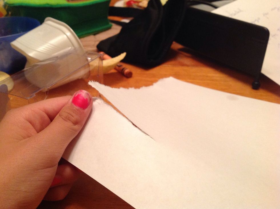 Tear your paper in small strips