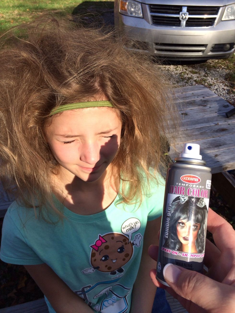 Tease as crazy as you want. Now for a base color. Blue or gray works best for Zombie look.