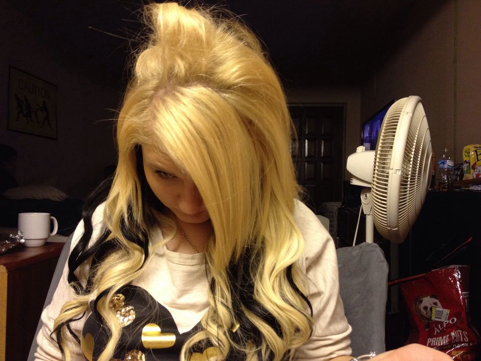 Tease right behind where you want your bands to lay.