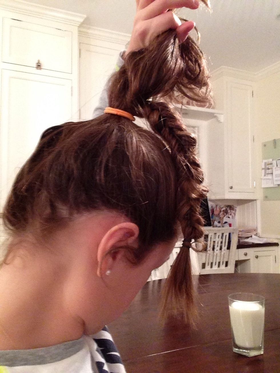 Tease the rest of the pony tail (optional)