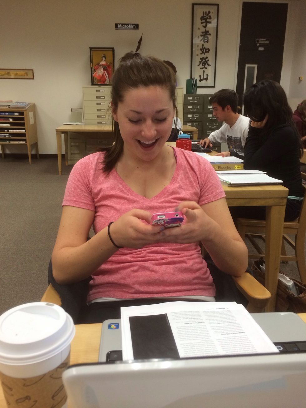 Tell someone you just got a text from your crush.