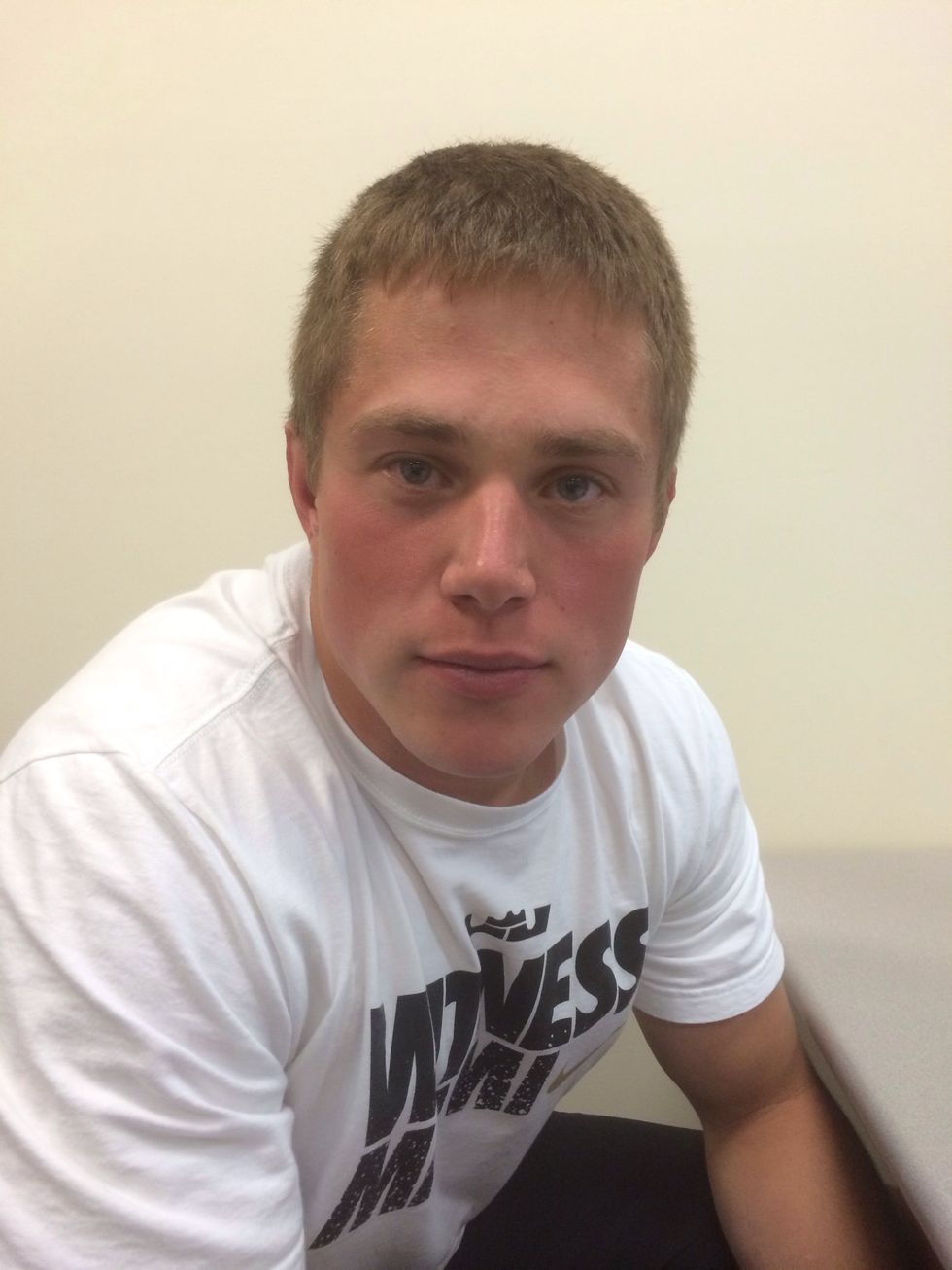 Tell someone you play football.