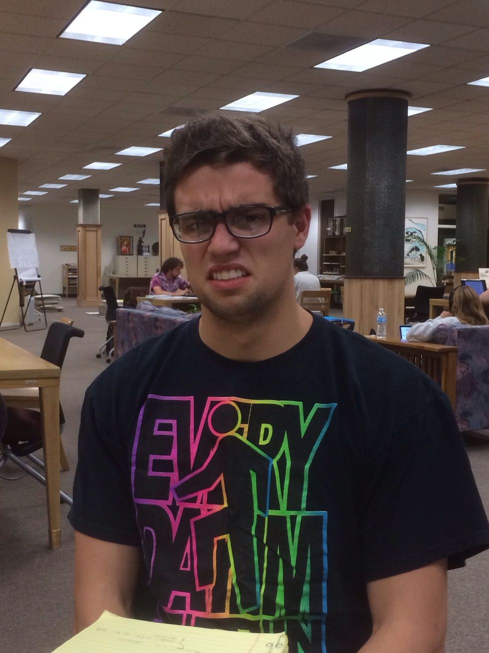 Tell someone you're disgusted.