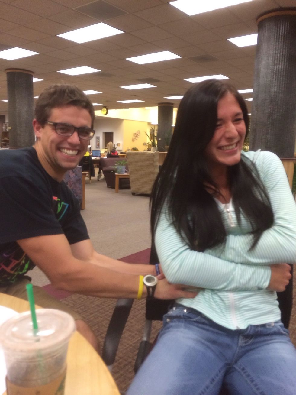 Tell someone you're getting tickled.