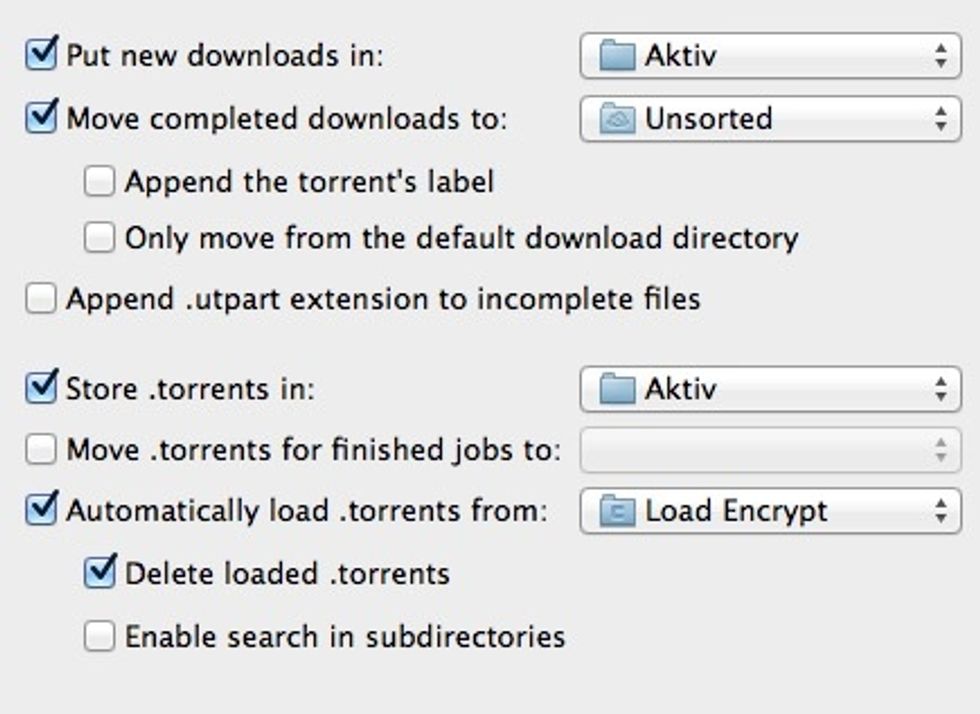 Tell \u00b5Torrent where to find the torrent-files downloaded by Sickbeard ("Folder A") and where to put finished downloads ("Folder B").