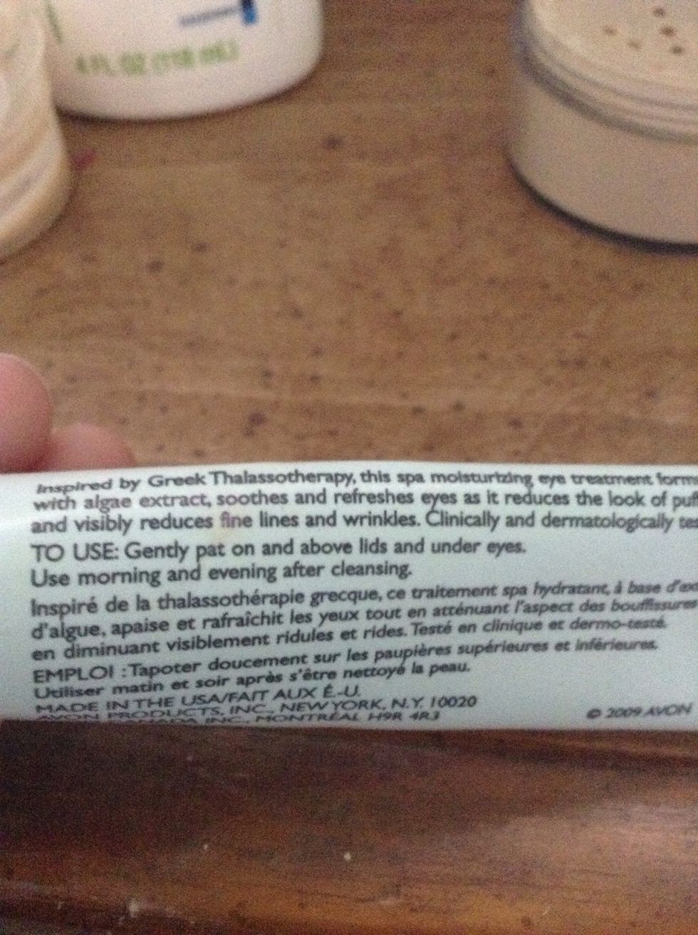 Telling a little about that if you're interested. I believe it's from Avon.