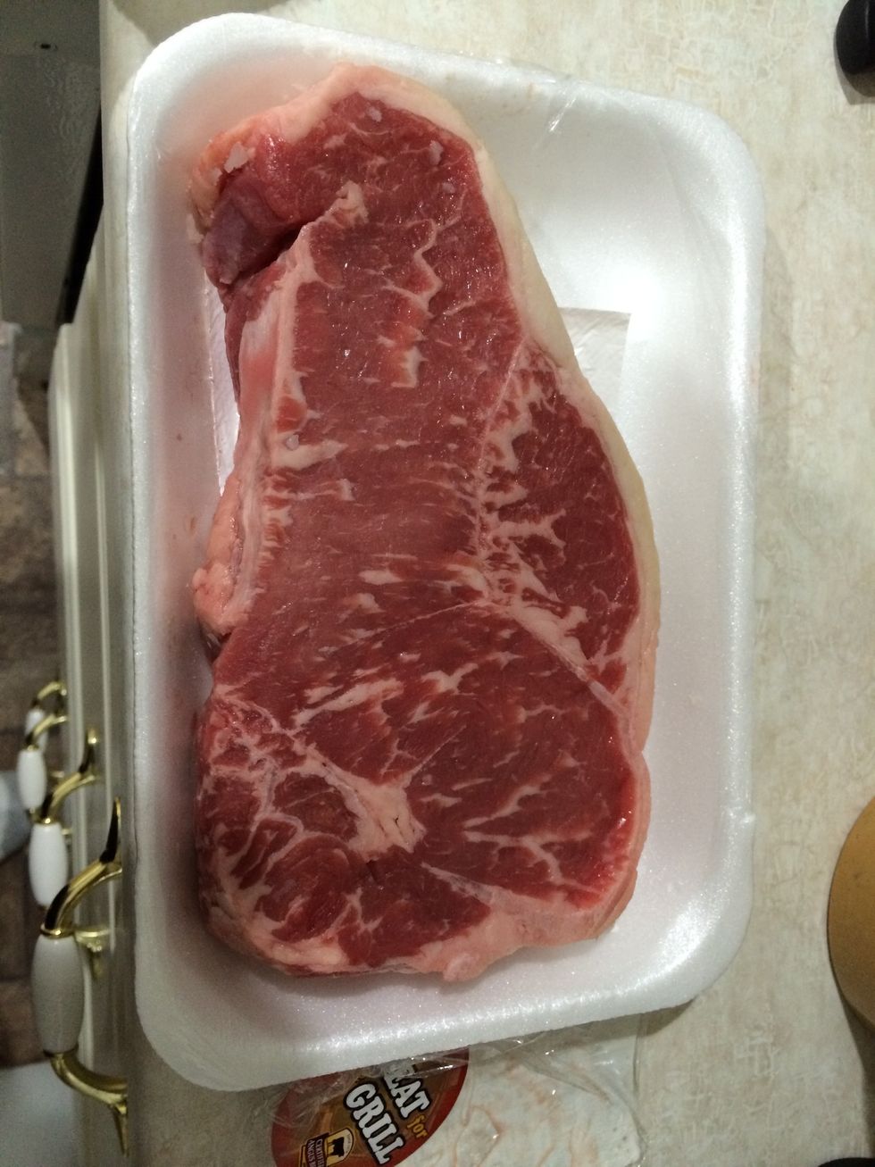 Temper the steak to room temperature to help it cook even