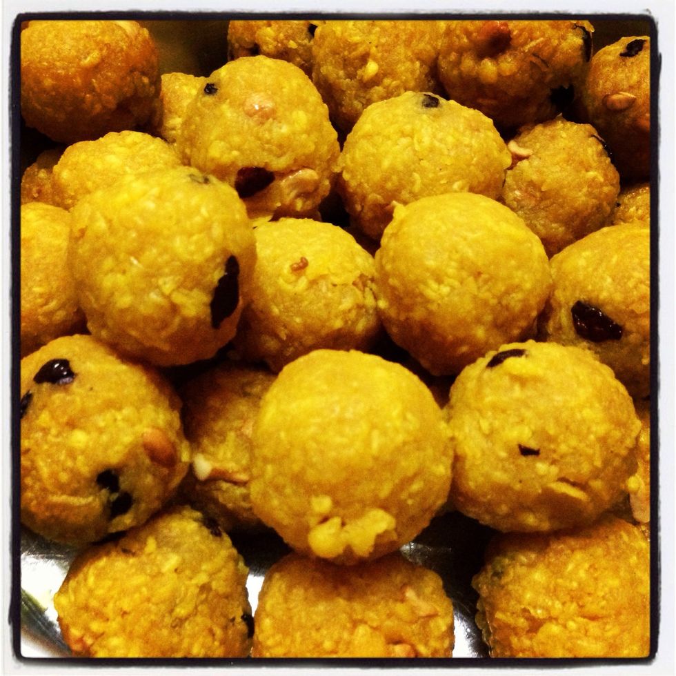 Tempting and mouth drooling ladoos are ready.