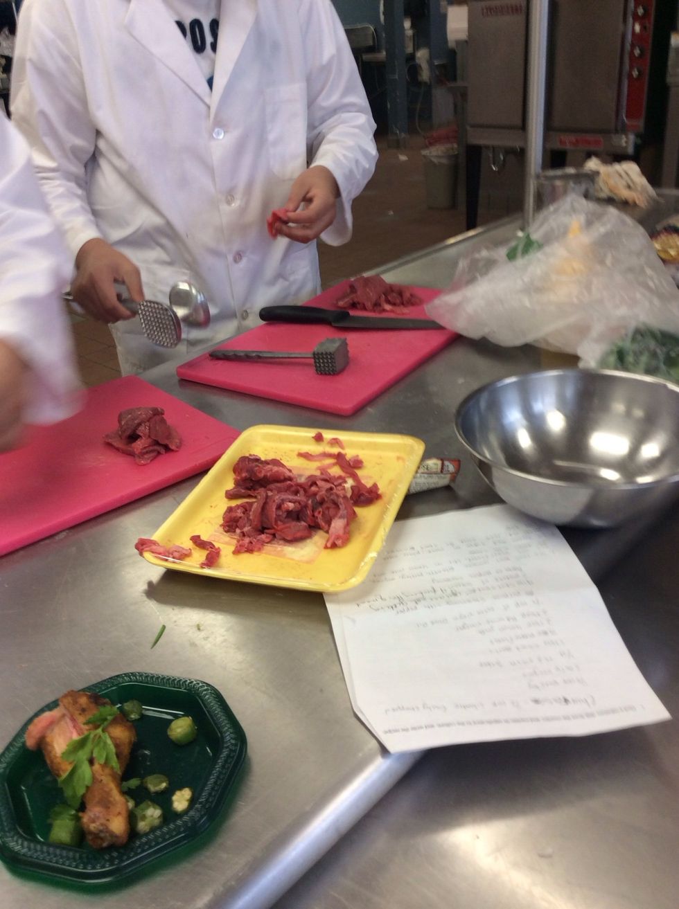 Tenderize thoroughly