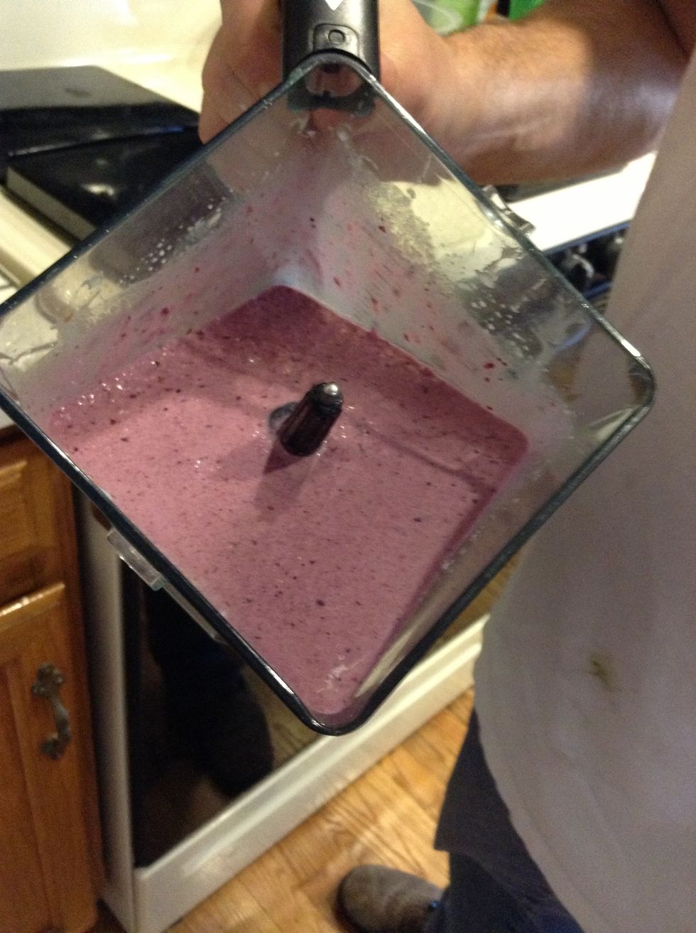 Test for consistency, if too thick add more almond milk