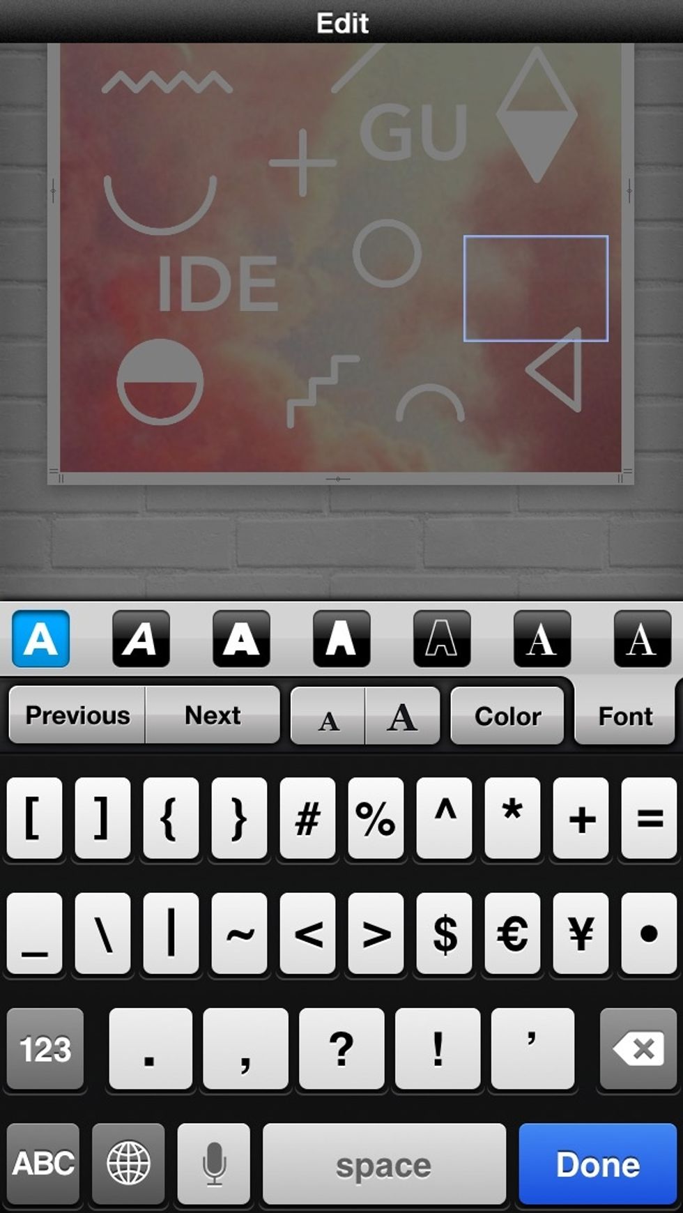 Text! Choose font and color
