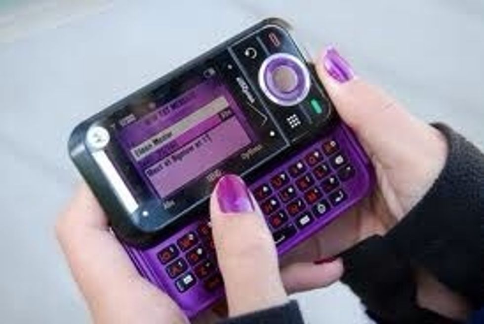 Texting is safe but, don't show images of your private areas....thats illegal if you are under 18 years of age.