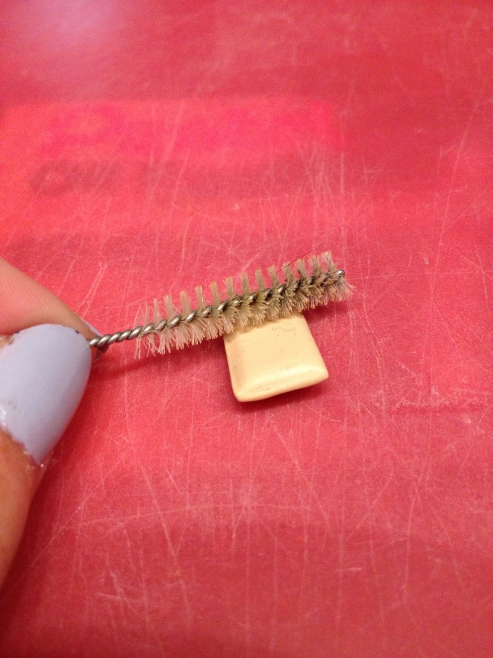Texture with a brush, aluminum foil etc