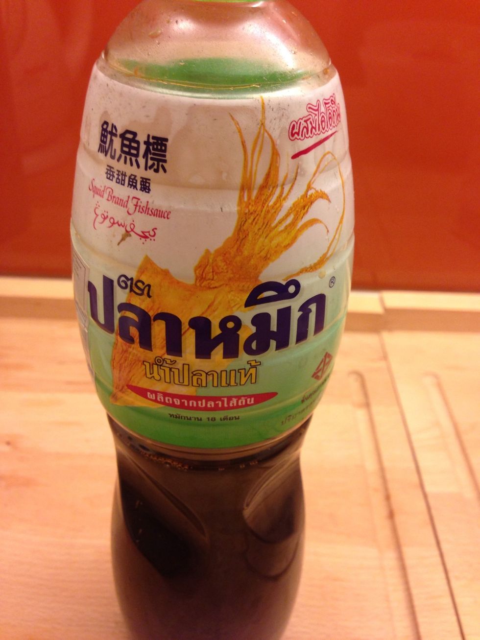 Thai fish sauce, it will give the salty taste and fragrant smell to the curry but it is up to preference. The point is do not just shake it in. Add not more than half a tea spoon at a time