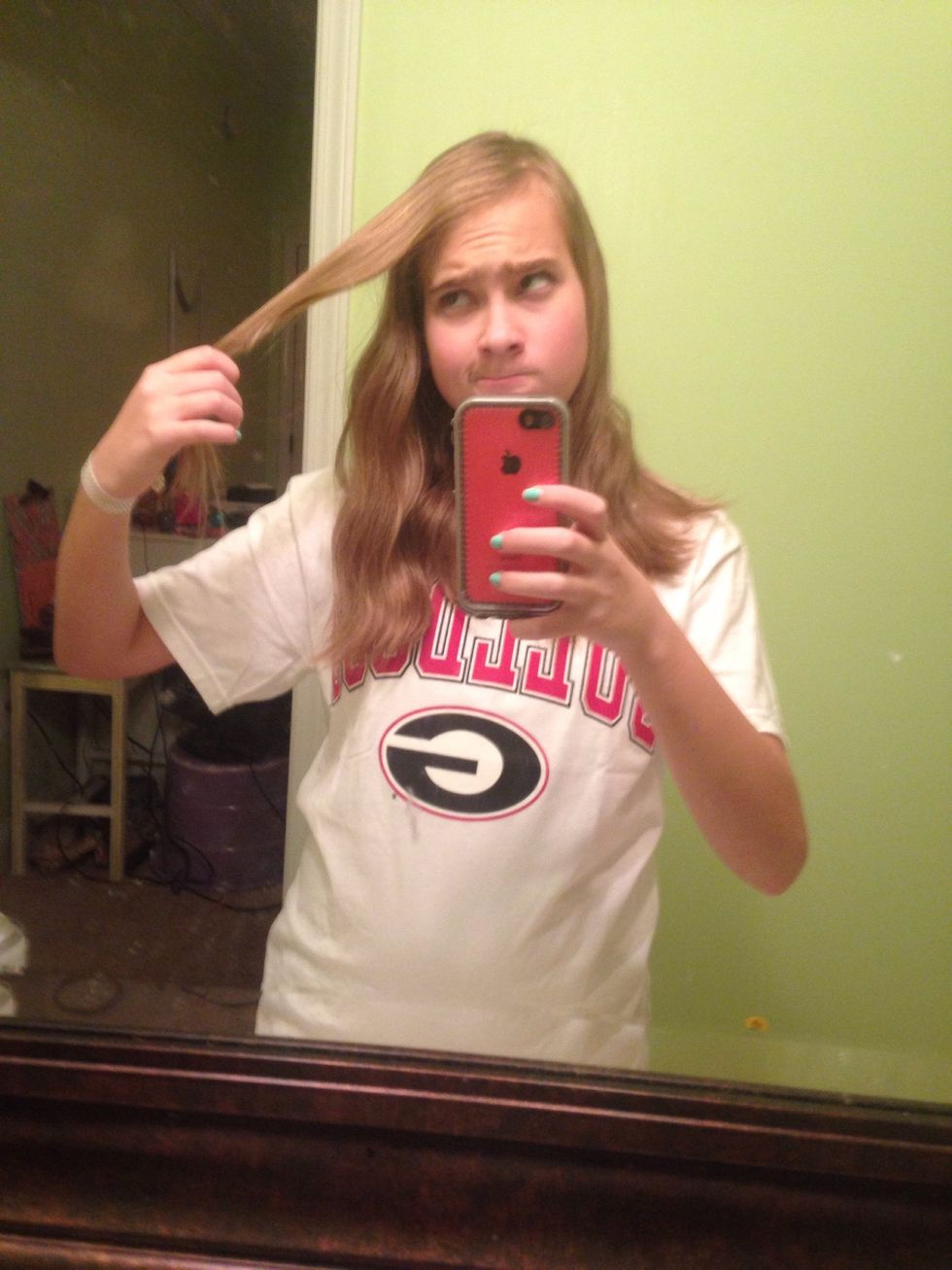 Than a one inch strand including your bangs