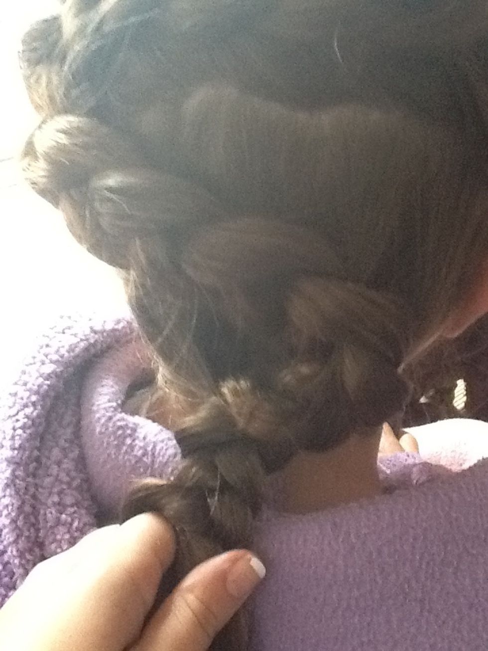 Than keep braiding normally