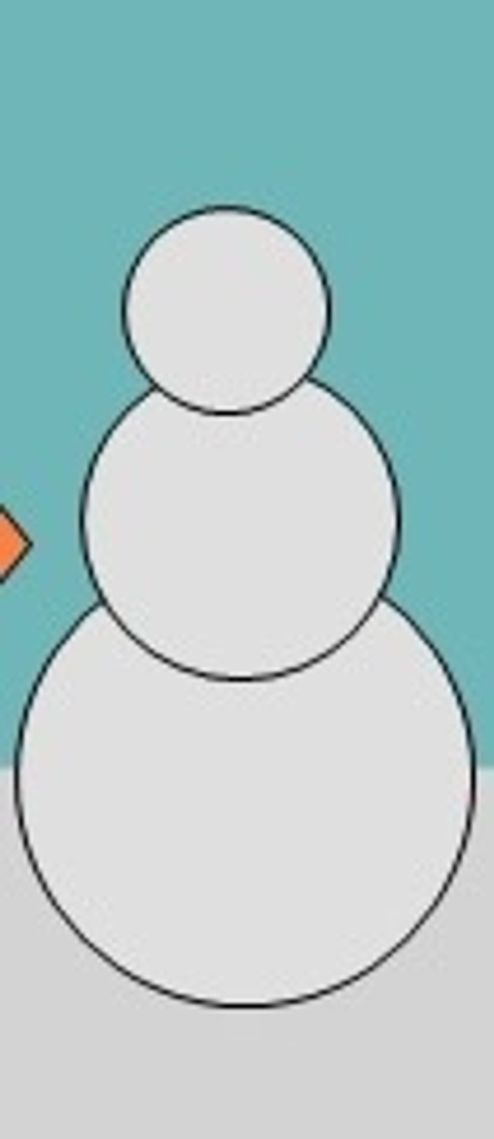 Than make a small snowball and put it on top of the Medium snowball by rolling it.