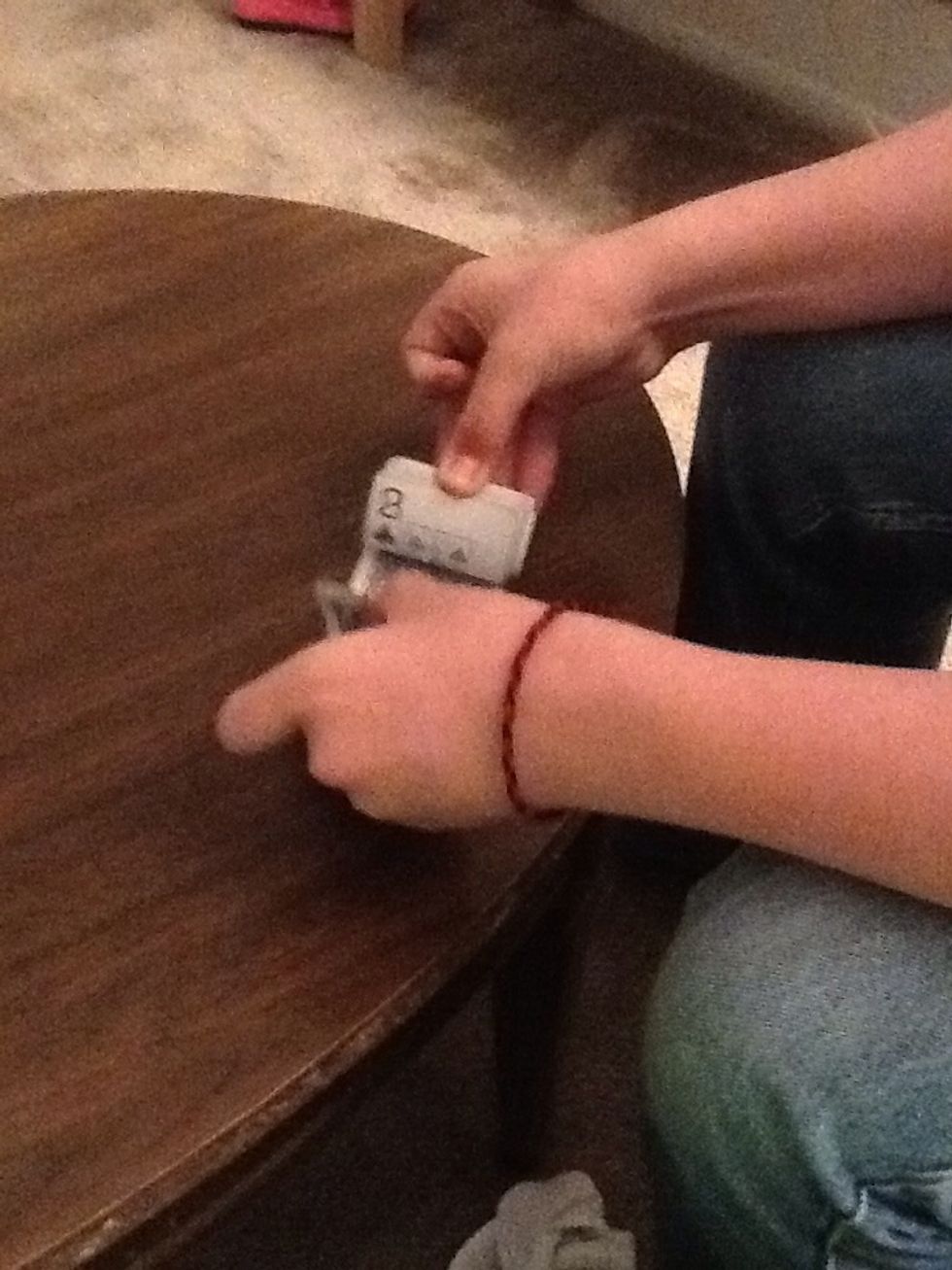 Than shuffle the cards but in a fashion manor where the card is still on top of the deck