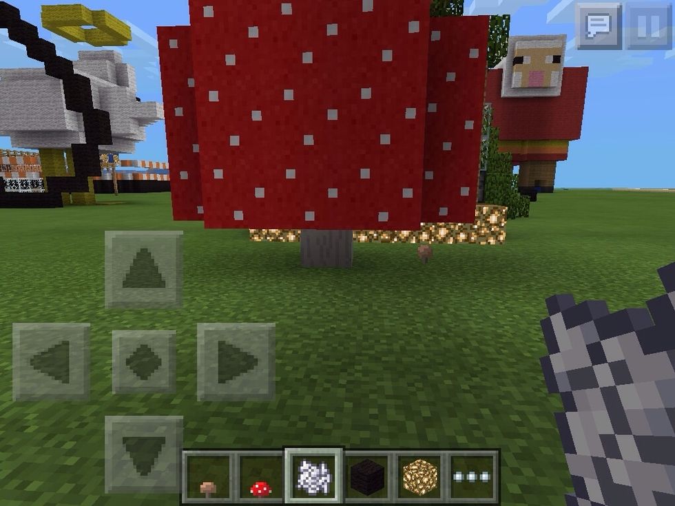 Than take your bone meal and tap the mush rooms and wala!