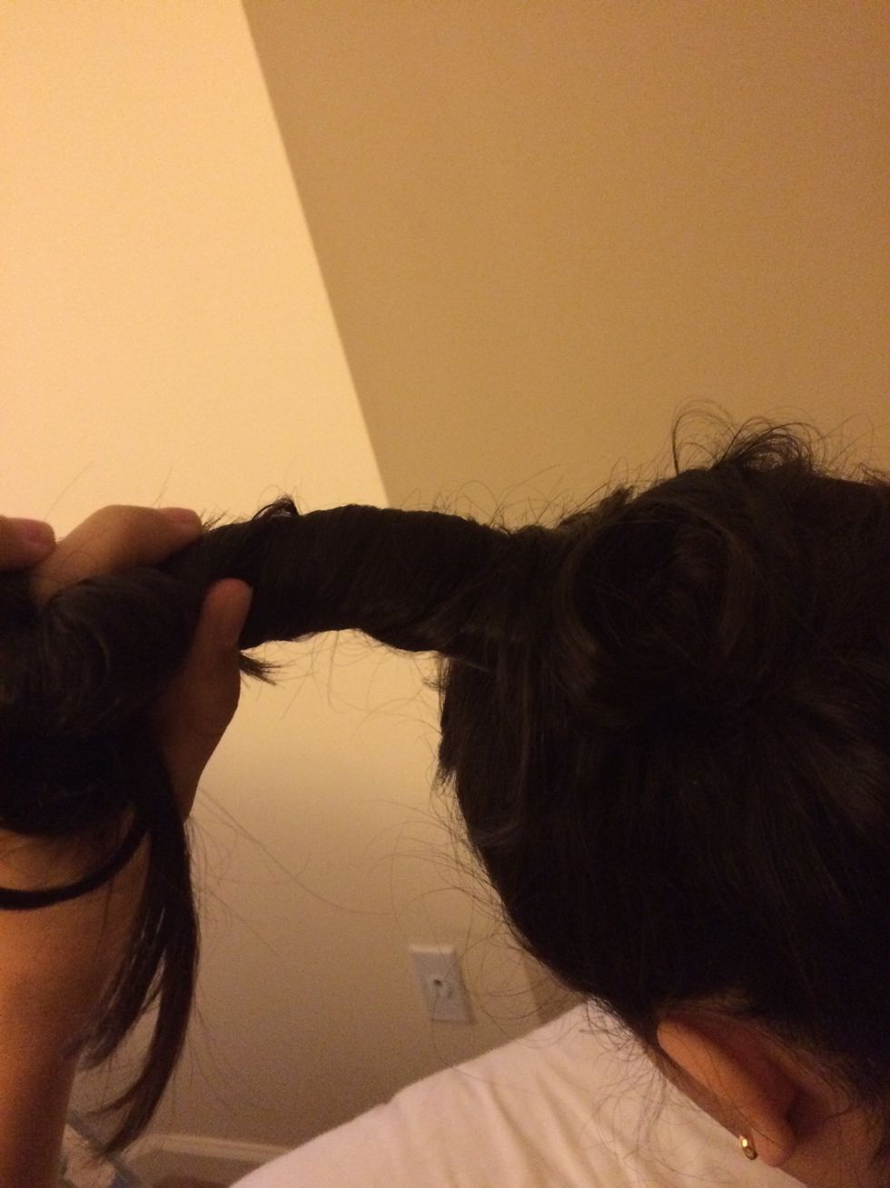 Than twirl your hair with your fingers.