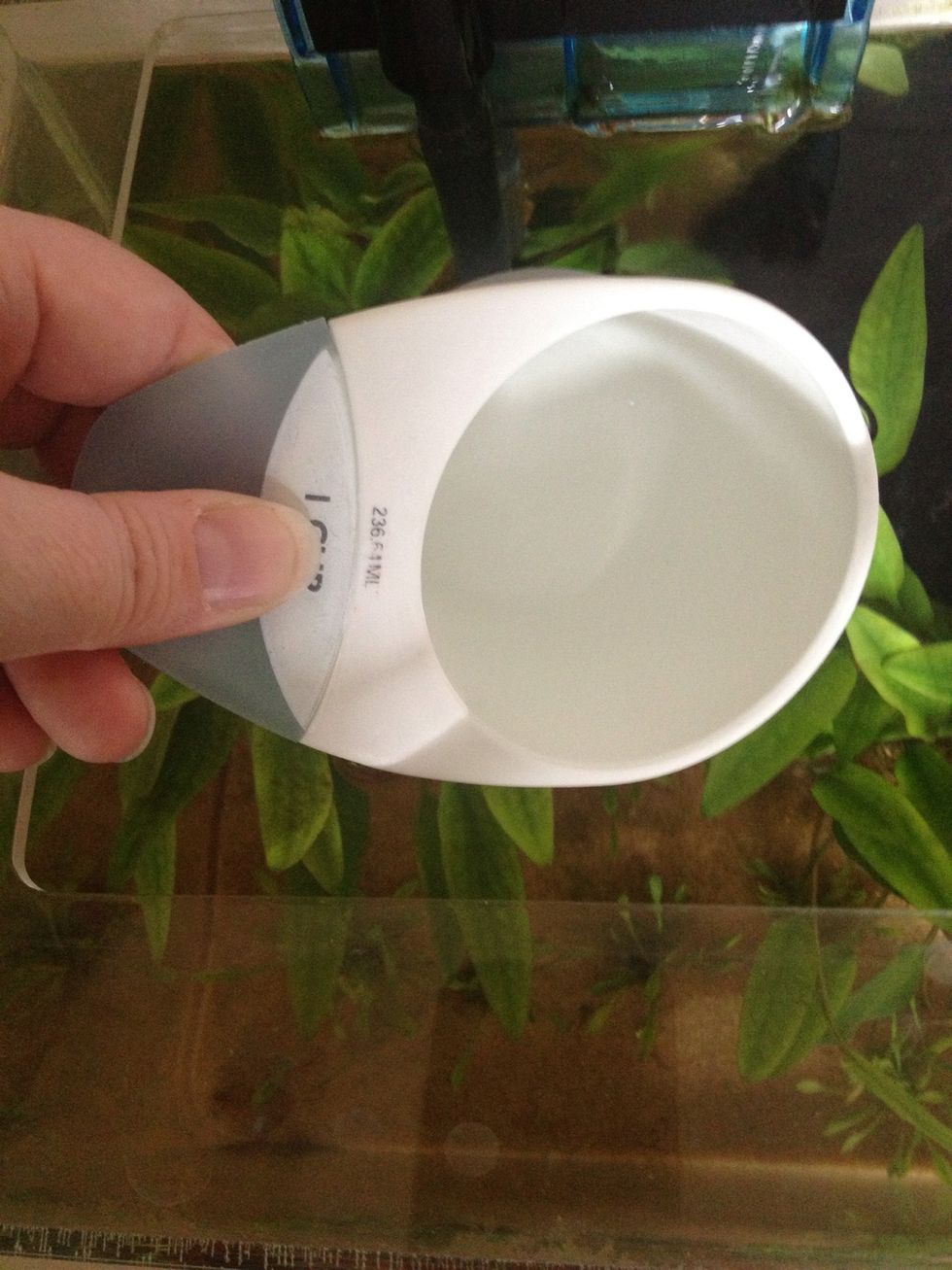 Thanks to science! I know about water displacement so I am removing some before adding the bag of shrimp.