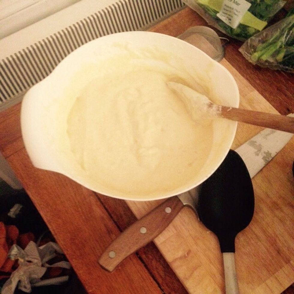 That is the white part of the cake ready to be baked