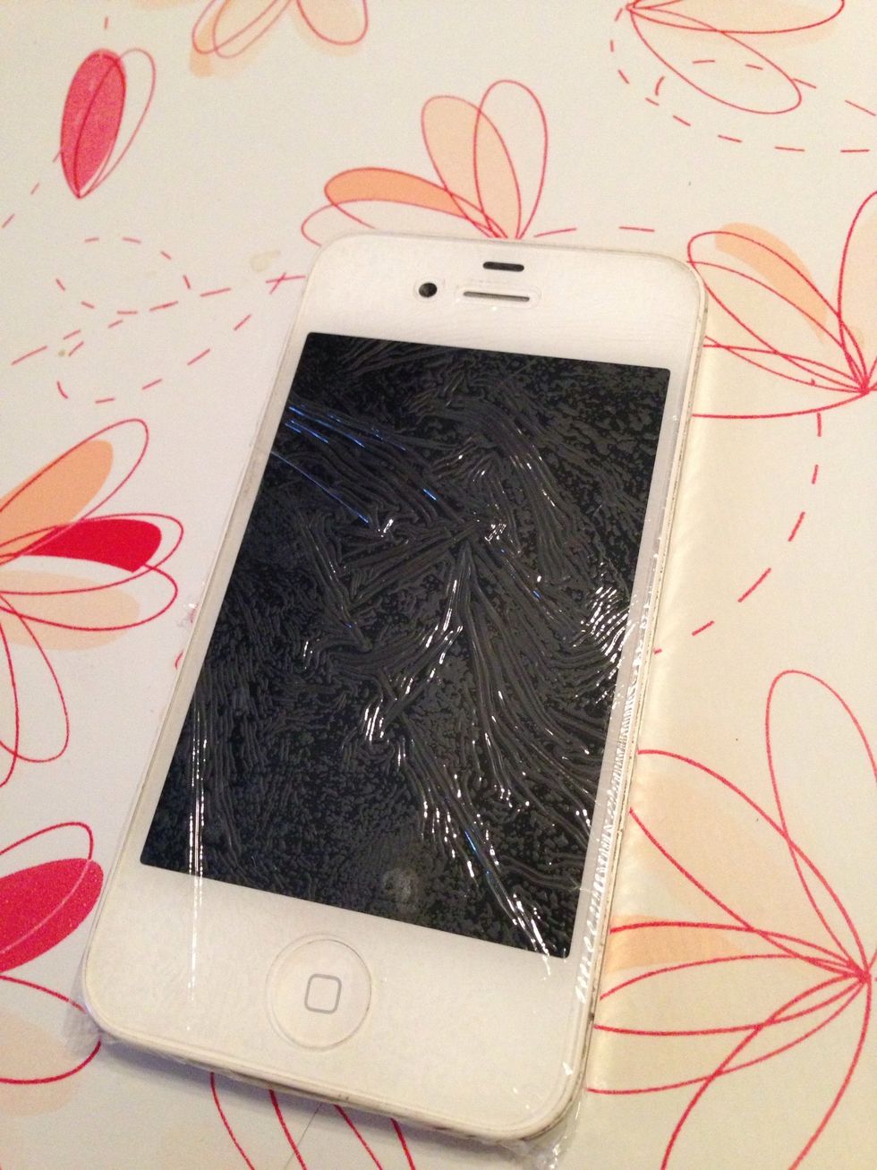 That is what your iPhone should looks like. Don't care about the bubbles under the plastic wrap. If the screen is turned on, you almost can't see them...