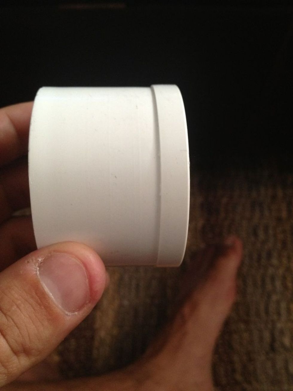 That lip is a problem, as is the overall length, it won't completely fit inside our elbow. Also, the fit is very tight! To fix this, start by cutting the length down .5".