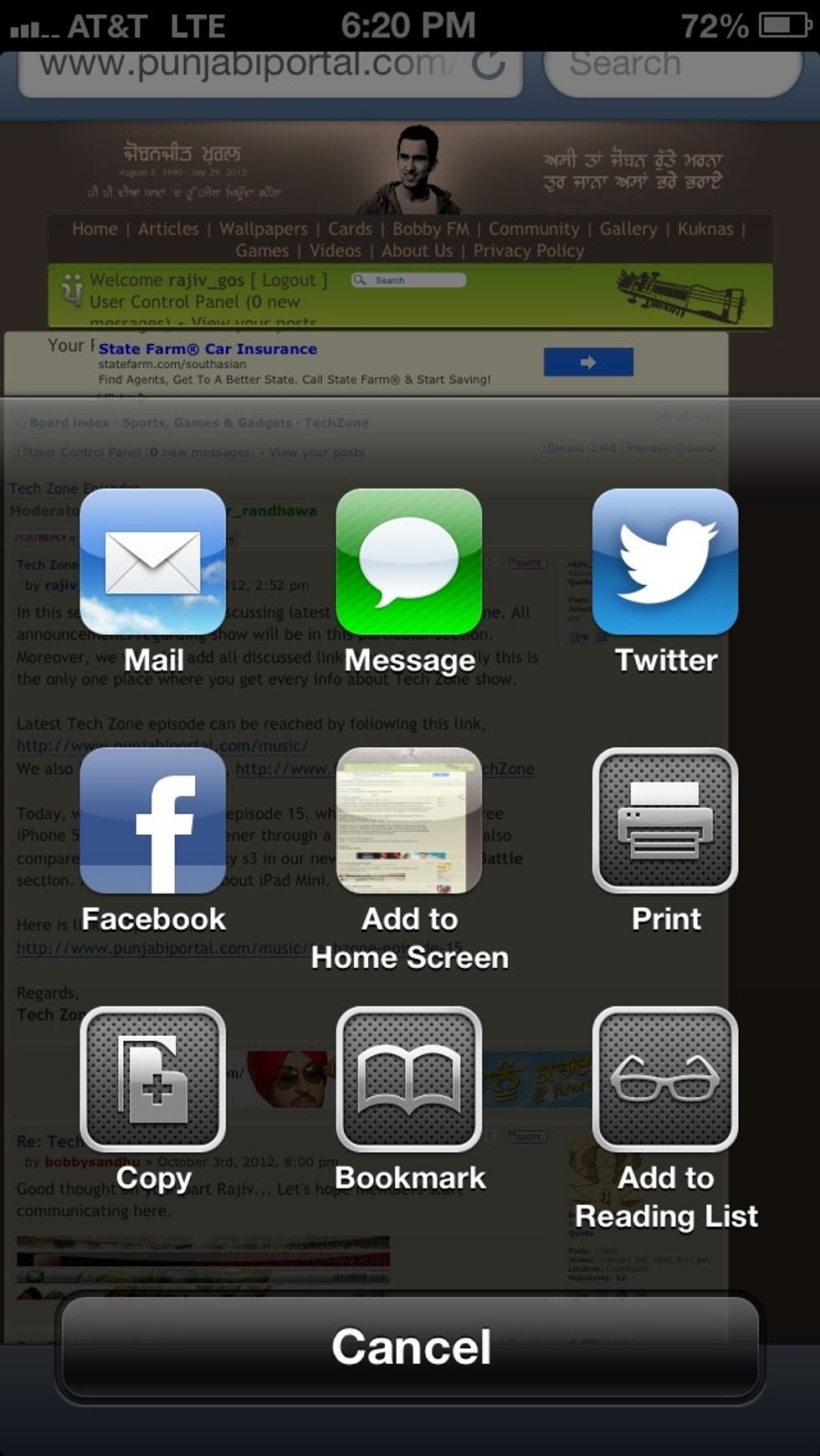 That list will get open and choose 'Add to Home Screen'.