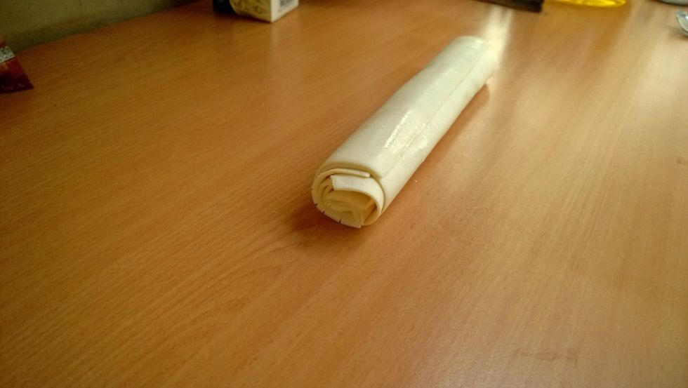 That's 2 sheets.. Wasn't that fun!! Now that you've rolled 2 sheets, let's wrap it in another and another. You can actually just use 1 sheet at a time. But we want to be fancy shmancy!!