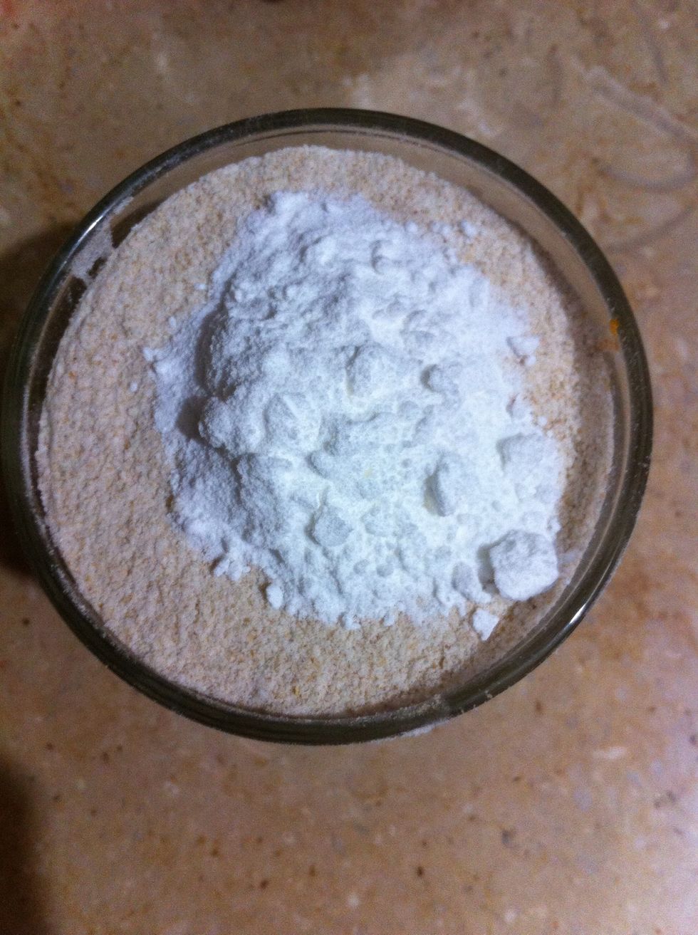 That's 3tsps baking powder n pinch of salt. I added a bit more baking powder Cz I used whole wheat flour. If using plain/white flour, use 2tsps